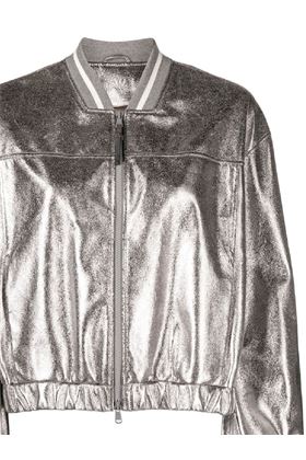 Metallic bomber jacket Brunello Cucinelli | MPGAM2917C8755